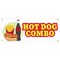 Signmission Hot Dog Combo Banner Heavy Duty 13 Oz Vinyl with Grommets Single Sided B-Hot Dog Combo - alternate 1